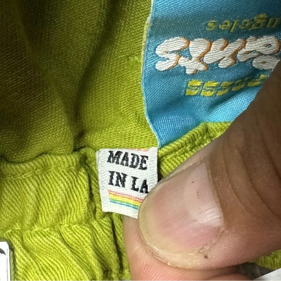 Big Bud Press Lime Green Work Pants Straight Leg Cotton XXS Baggy Loose Fit Hip - Picture 10 of 14